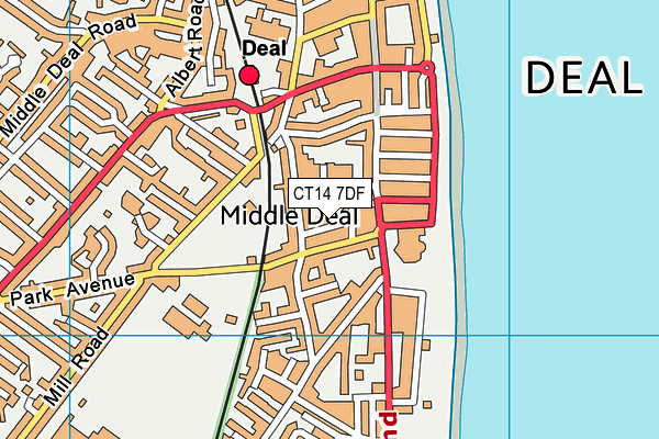 CT14 7DF map - OS VectorMap District (Ordnance Survey)