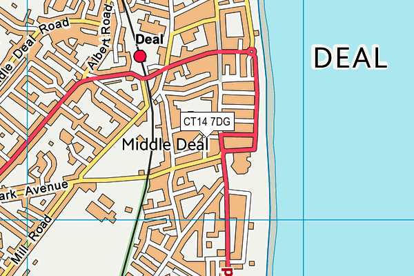 CT14 7DG map - OS VectorMap District (Ordnance Survey)