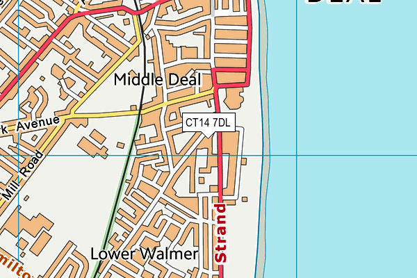 CT14 7DL map - OS VectorMap District (Ordnance Survey)