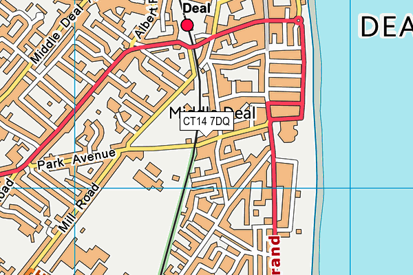 CT14 7DQ map - OS VectorMap District (Ordnance Survey)