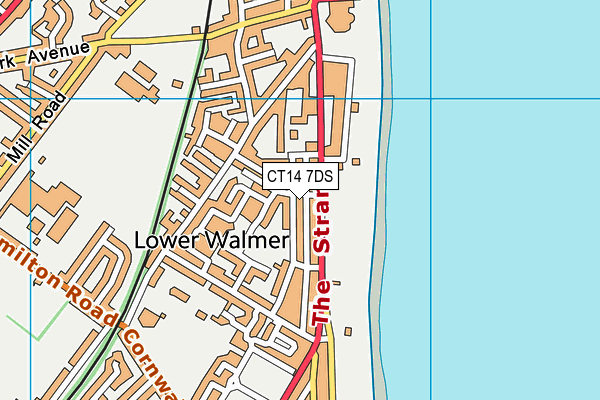 CT14 7DS map - OS VectorMap District (Ordnance Survey)