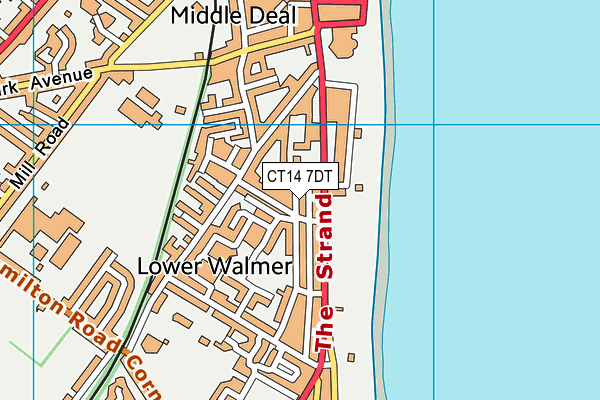 CT14 7DT map - OS VectorMap District (Ordnance Survey)