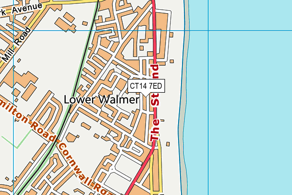 CT14 7ED map - OS VectorMap District (Ordnance Survey)