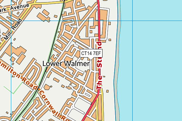 CT14 7EF map - OS VectorMap District (Ordnance Survey)