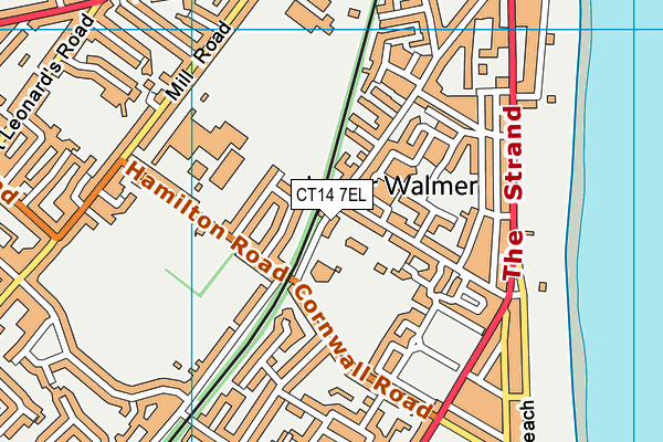 CT14 7EL map - OS VectorMap District (Ordnance Survey)