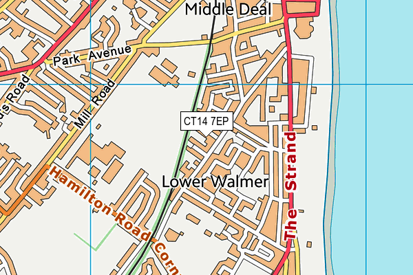 CT14 7EP map - OS VectorMap District (Ordnance Survey)