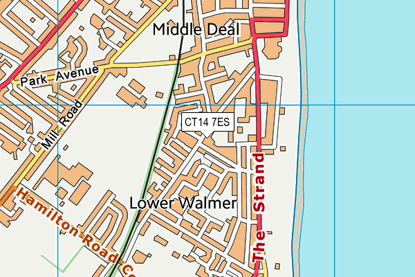 CT14 7ES map - OS VectorMap District (Ordnance Survey)