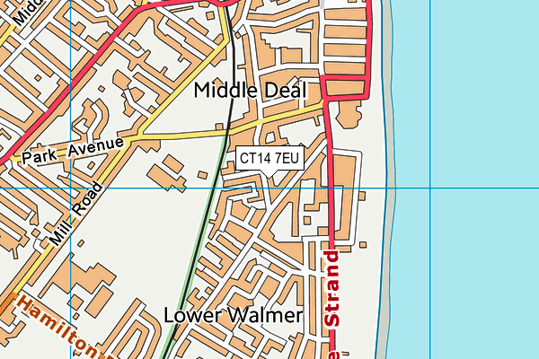 CT14 7EU map - OS VectorMap District (Ordnance Survey)