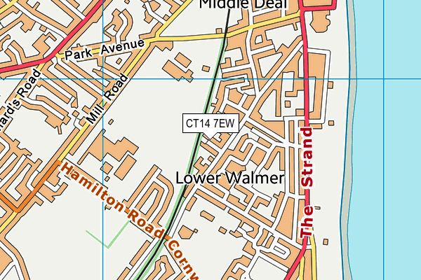 CT14 7EW map - OS VectorMap District (Ordnance Survey)