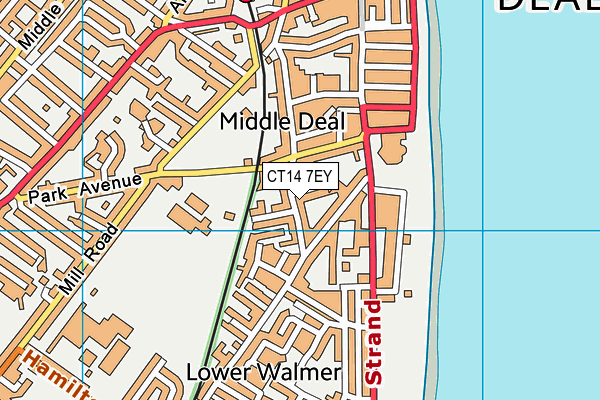 CT14 7EY map - OS VectorMap District (Ordnance Survey)