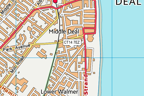 CT14 7EZ map - OS VectorMap District (Ordnance Survey)