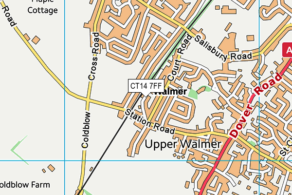 CT14 7FF map - OS VectorMap District (Ordnance Survey)