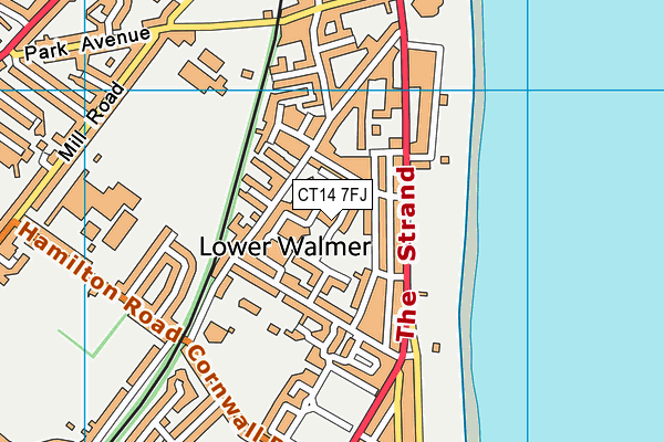 CT14 7FJ map - OS VectorMap District (Ordnance Survey)