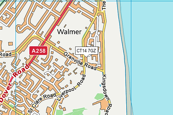 CT14 7GZ map - OS VectorMap District (Ordnance Survey)