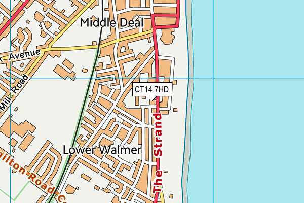 CT14 7HD map - OS VectorMap District (Ordnance Survey)