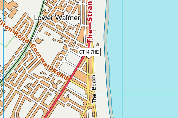 CT14 7HE map - OS VectorMap District (Ordnance Survey)