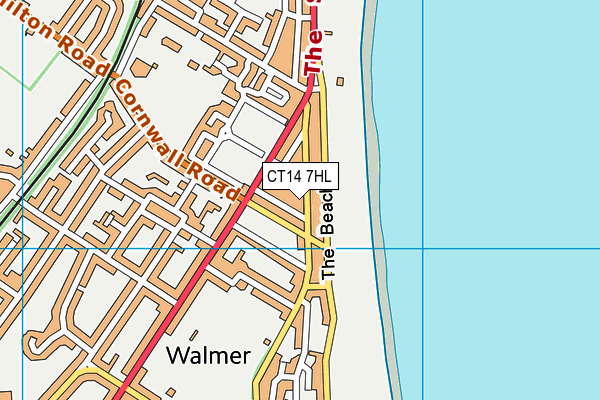 CT14 7HL map - OS VectorMap District (Ordnance Survey)
