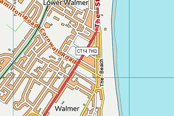 CT14 7HQ map - OS VectorMap District (Ordnance Survey)