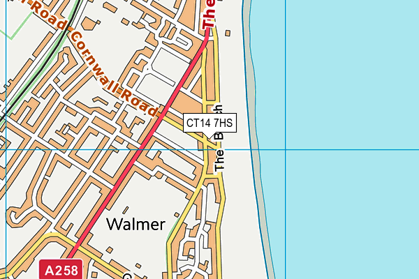 CT14 7HS map - OS VectorMap District (Ordnance Survey)