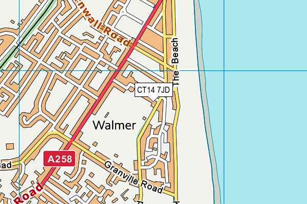 CT14 7JD map - OS VectorMap District (Ordnance Survey)