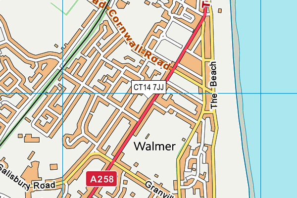 CT14 7JJ map - OS VectorMap District (Ordnance Survey)