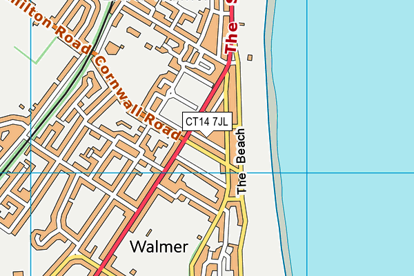 CT14 7JL map - OS VectorMap District (Ordnance Survey)