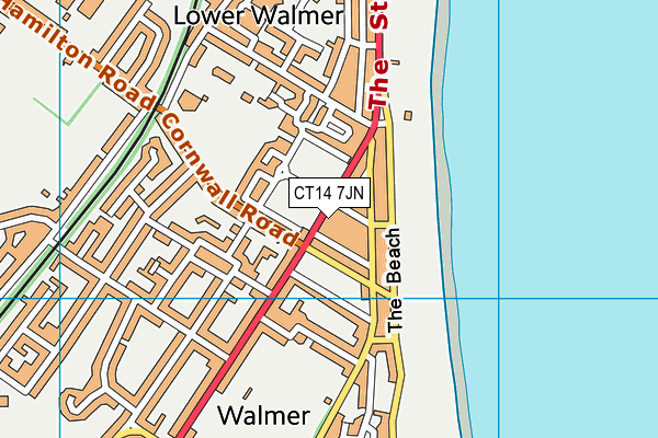 CT14 7JN map - OS VectorMap District (Ordnance Survey)