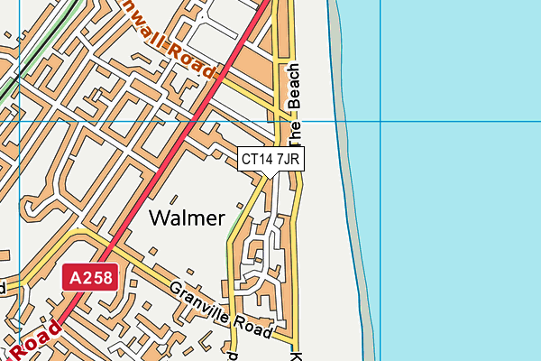 CT14 7JR map - OS VectorMap District (Ordnance Survey)