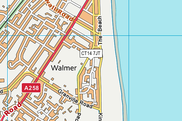 CT14 7JT map - OS VectorMap District (Ordnance Survey)