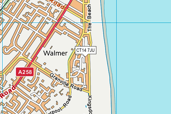 CT14 7JU map - OS VectorMap District (Ordnance Survey)