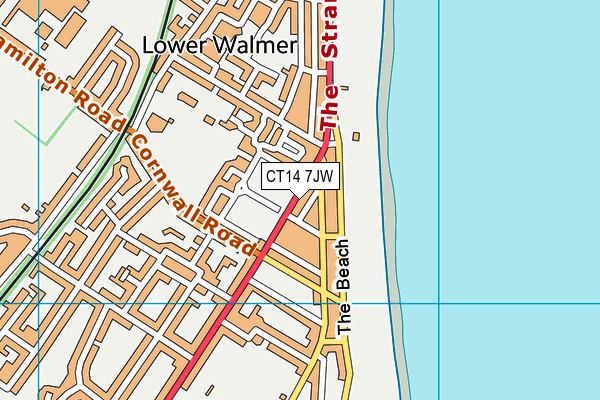 CT14 7JW map - OS VectorMap District (Ordnance Survey)