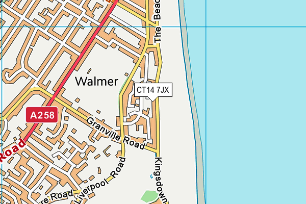 CT14 7JX map - OS VectorMap District (Ordnance Survey)