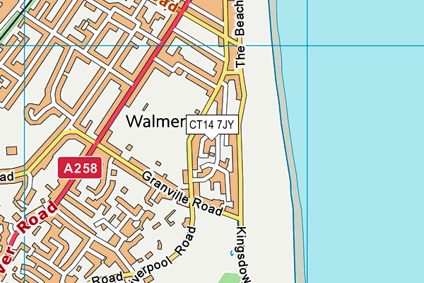 CT14 7JY map - OS VectorMap District (Ordnance Survey)