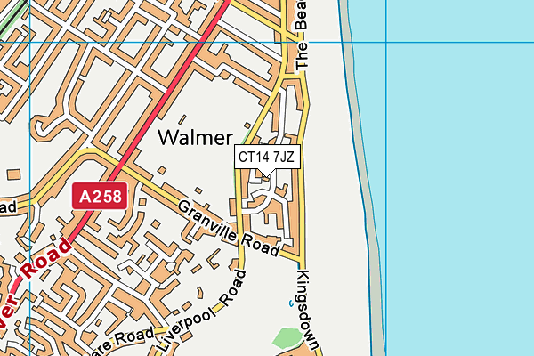 CT14 7JZ map - OS VectorMap District (Ordnance Survey)