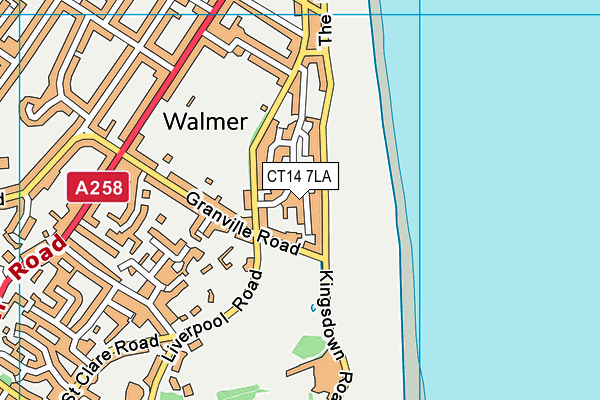CT14 7LA map - OS VectorMap District (Ordnance Survey)