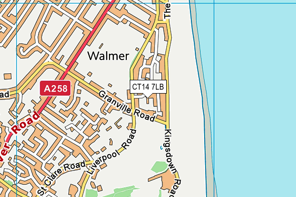 CT14 7LB map - OS VectorMap District (Ordnance Survey)