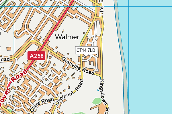 CT14 7LD map - OS VectorMap District (Ordnance Survey)