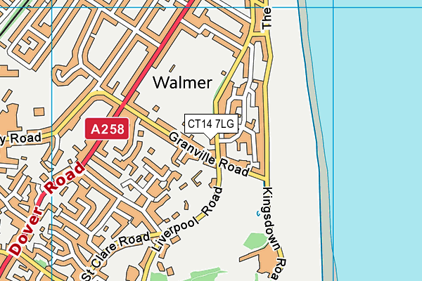 CT14 7LG map - OS VectorMap District (Ordnance Survey)
