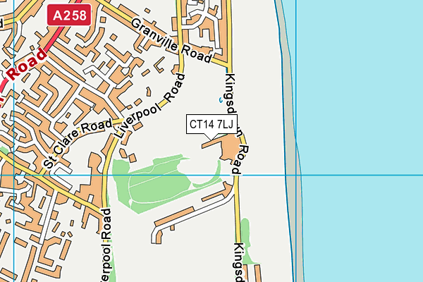 CT14 7LJ map - OS VectorMap District (Ordnance Survey)