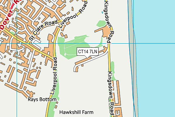 CT14 7LN map - OS VectorMap District (Ordnance Survey)