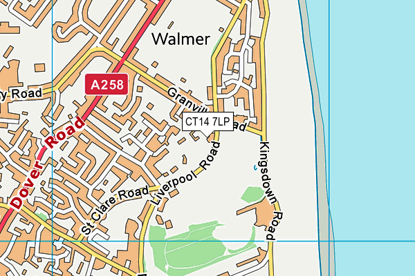 CT14 7LP map - OS VectorMap District (Ordnance Survey)