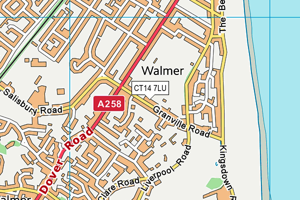 CT14 7LU map - OS VectorMap District (Ordnance Survey)