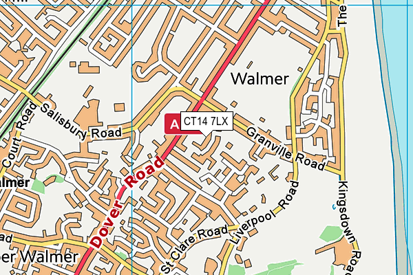CT14 7LX map - OS VectorMap District (Ordnance Survey)
