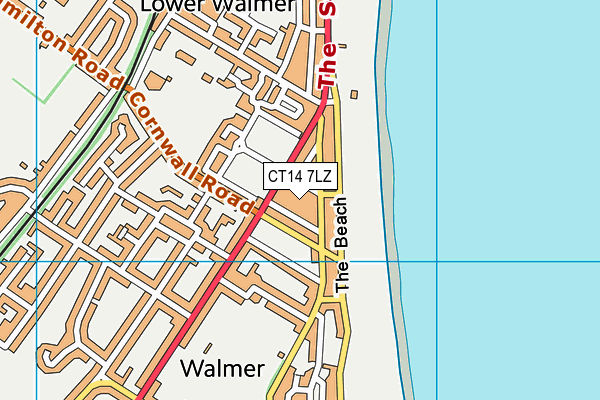 CT14 7LZ map - OS VectorMap District (Ordnance Survey)