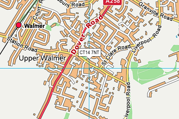 CT14 7NT map - OS VectorMap District (Ordnance Survey)