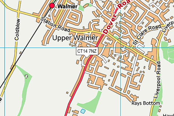 CT14 7NZ map - OS VectorMap District (Ordnance Survey)
