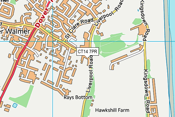 CT14 7PR map - OS VectorMap District (Ordnance Survey)