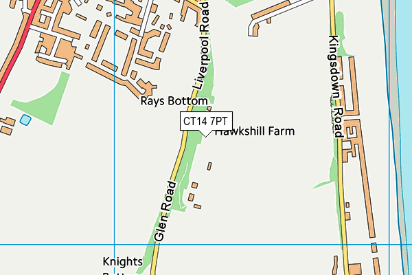 CT14 7PT map - OS VectorMap District (Ordnance Survey)