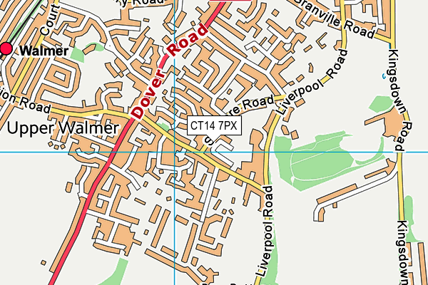 CT14 7PX map - OS VectorMap District (Ordnance Survey)