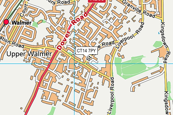 CT14 7PY map - OS VectorMap District (Ordnance Survey)